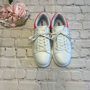Berness White & Hot Pink Sneakers